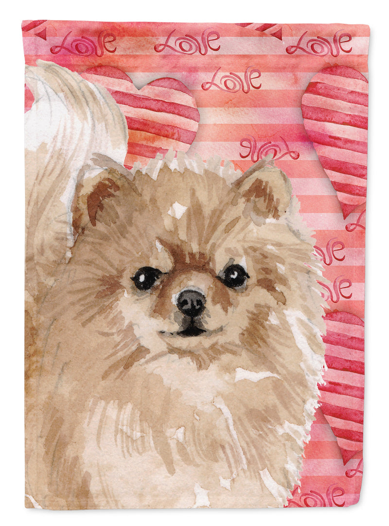 Pomeranian Love Garden Flag - Outdoor Decorative Yard Flag BB9495GF