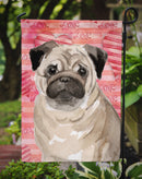 Fawn Pug Love Garden Flag - Outdoor Decorative Yard Flag BB9496GF