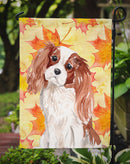Blenheim Cavalier Spaniel Fall Garden Flag - Outdoor Decorative Yard Flag BB9498GF