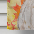 Brittany Spaniel Fall House Flag 28x40 Porch Sleeve Pole Decorative Outside Yard Banner Artwork Wall Hanging, Polyester