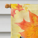 Black and Tan Dachshund Fall House Flag 28x40 Porch Sleeve Pole Decorative Outside Yard Banner Artwork Wall Hanging, Polyester