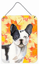 Black White French Bulldog Fall Wall or Door Hanging Prints BB9512DS1216