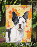 Black White French Bulldog Fall Garden Flag - Outdoor Decorative Yard Flag BB9512GF
