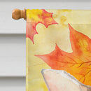Chihuahua Fall House Flag 28x40 Porch Sleeve Pole Decorative Outside Yard Banner Artwork Wall Hanging, Polyester