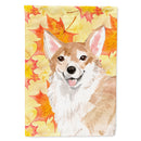 Corgi Fall House Flag 28x40 Porch Sleeve Pole Decorative Outside Yard Banner Artwork Wall Hanging, Polyester