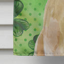 Yellow Labrador St. Patrick's House Flag 28x40 Porch Sleeve Pole Decorative Outside Yard Banner Artwork Wall Hanging, Polyester