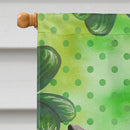Black and Tan Dachshund St. Patrick's House Flag 28x40 Porch Sleeve Pole Decorative Outside Yard Banner Artwork Wall Hanging, Polyester