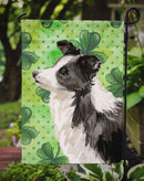 Border Collie St. Patrick's Garden Flag - Outdoor Decorative Yard Flag BB9548GF