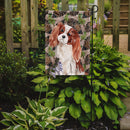 Blenheim Cavalier Spaniel Pine Cones Garden Flag - Outdoor Decorative Yard Flag BB9568GF