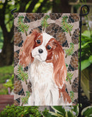 Blenheim Cavalier Spaniel Pine Cones Garden Flag - Outdoor Decorative Yard Flag BB9568GF