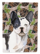 Black White French Bulldog Pine Cones Garden Flag - Outdoor Decorative Yard Flag BB9582GF