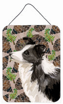 Border Collie Pine Cones Wall or Door Hanging Prints BB9583DS1216