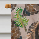 Brown Parti Pine Cones House Flag 28x40 Porch Sleeve Pole Decorative Outside Yard Banner Artwork Wall Hanging, Polyester