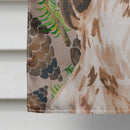 Brown Parti Pine Cones House Flag 28x40 Porch Sleeve Pole Decorative Outside Yard Banner Artwork Wall Hanging, Polyester