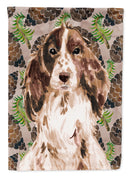 Brown Parti Pine Cones House Flag 28x40 Porch Sleeve Pole Decorative Outside Yard Banner Artwork Wall Hanging, Polyester