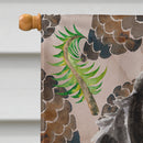 Black Parti Pine Cones Flag Canvas House Size BB9588CHF