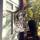 Dalmatian Pine Cones House Flag 28x40 Porch Sleeve Pole Decorative Outside Yard Banner Artwork Wall Hanging, Polyester