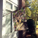 German Shepherd Pine Cones House Flag 28x40 Porch Sleeve Pole Decorative Outside Yard Banner Artwork Wall Hanging, Polyester