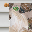 Pomeranian Pine Cones House Flag 28x40 Porch Sleeve Pole Decorative Outside Yard Banner Artwork Wall Hanging, Polyester