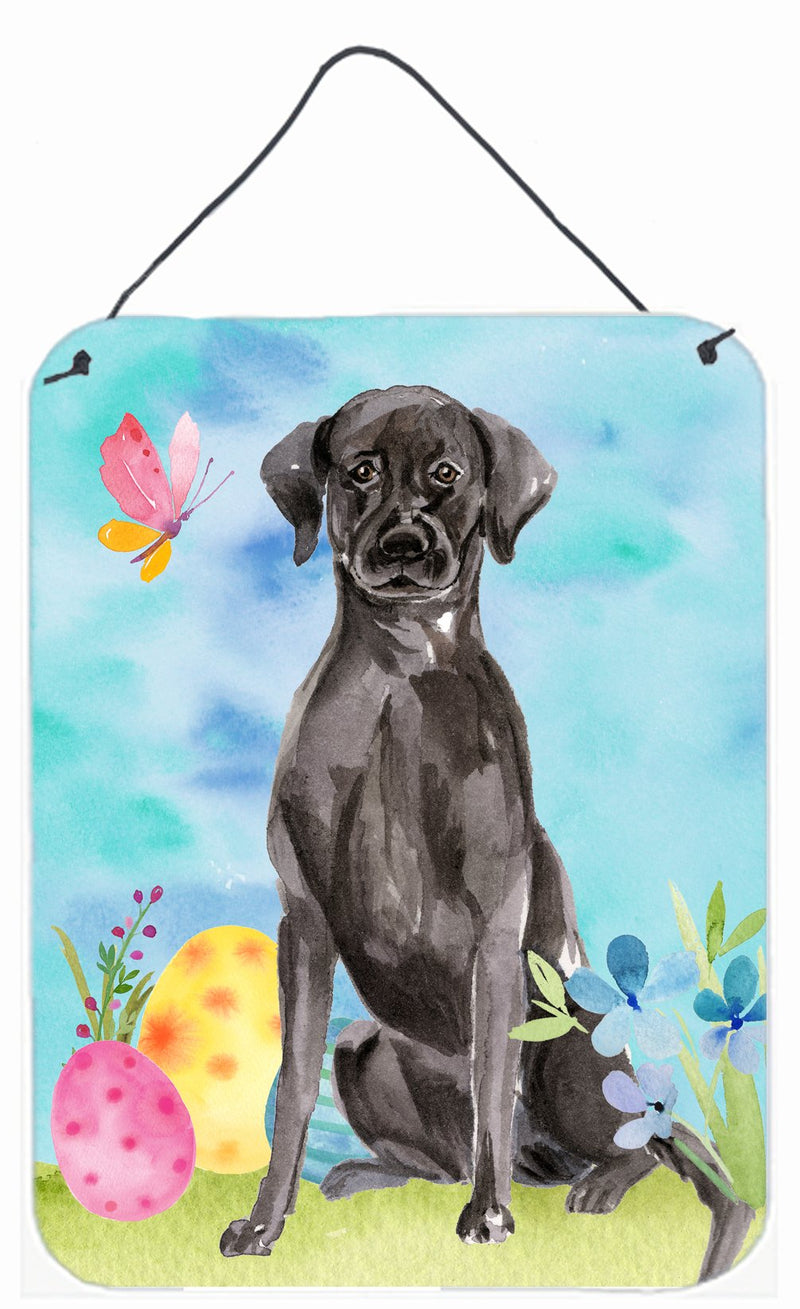 Black Labrador Easter Wall or Door Hanging Prints BB9608DS1216