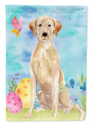 Yellow Labrador Easter House Flag 28x40 Porch Sleeve Pole Decorative Outside Yard Banner Artwork Wall Hanging, Polyester