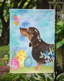 Black and Tan Dachshund Easter Garden Flag - Outdoor Decorative Yard Flag BB9615GF