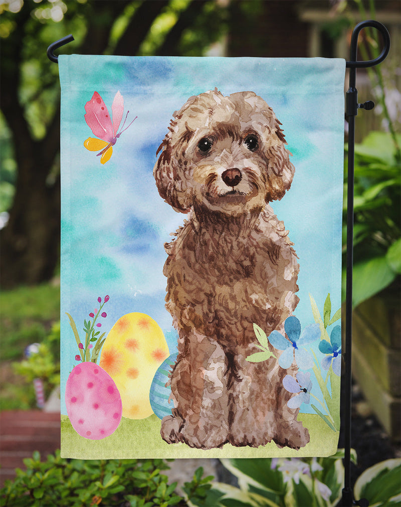 Brown Cockapoo Easter Flag Garden Size BB9619GF