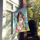 Brown Parti Easter House Flag 28x40 Porch Sleeve Pole Decorative Outside Yard Banner Artwork Wall Hanging, Polyester