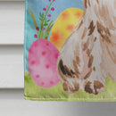 Brown Parti Easter House Flag 28x40 Porch Sleeve Pole Decorative Outside Yard Banner Artwork Wall Hanging, Polyester