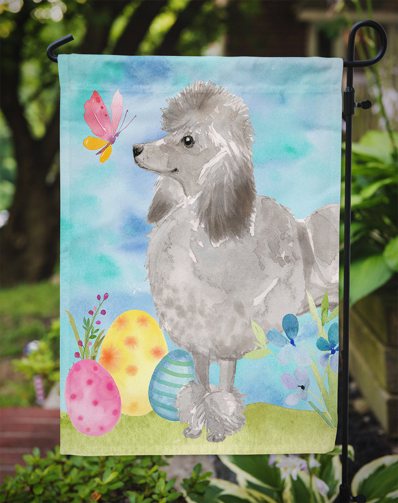 Grey Standard Poodle Easter Flag Garden Size BB9629GF