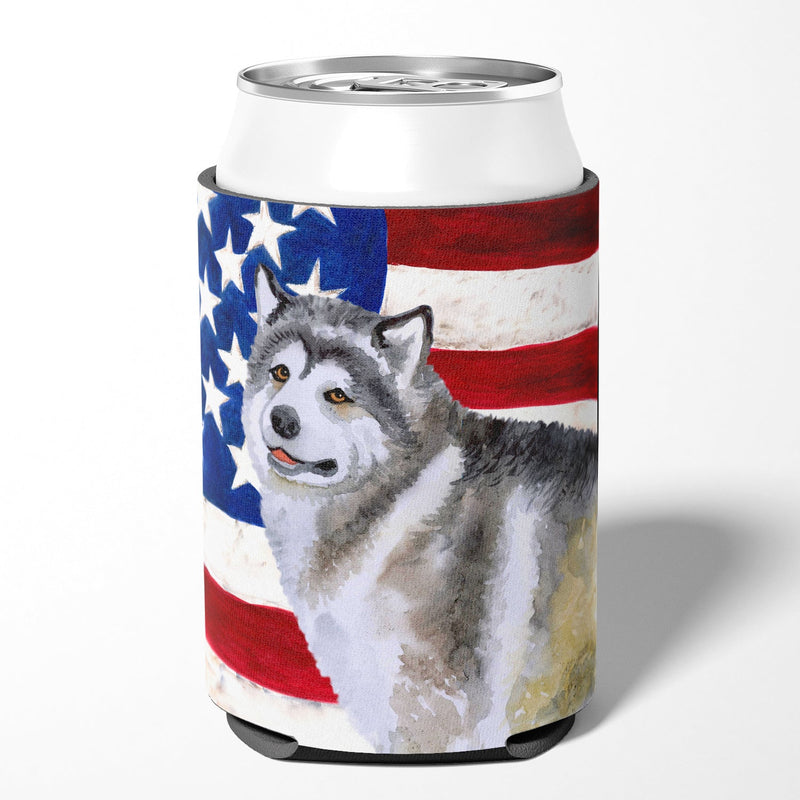 Alaskan Malamute Patriotic Can or Bottle Hugger BB9638CC