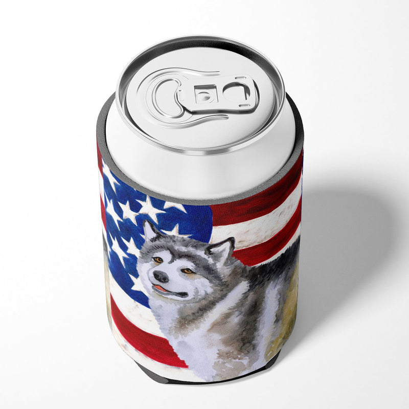 Alaskan Malamute Patriotic Can or Bottle Hugger BB9638CC
