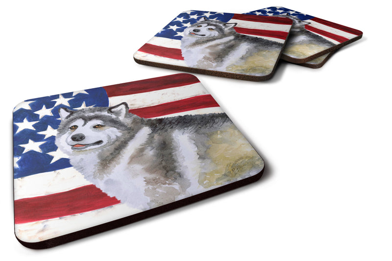 Alaskan Malamute Patriotic Foam Coaster  BB9638FC