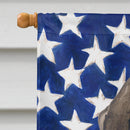 German Shorthaired Pointer Patriotic House Flag 28x40 Porch Sleeve Pole Decorative Outside Yard Banner Artwork Wall Hanging, Polyester