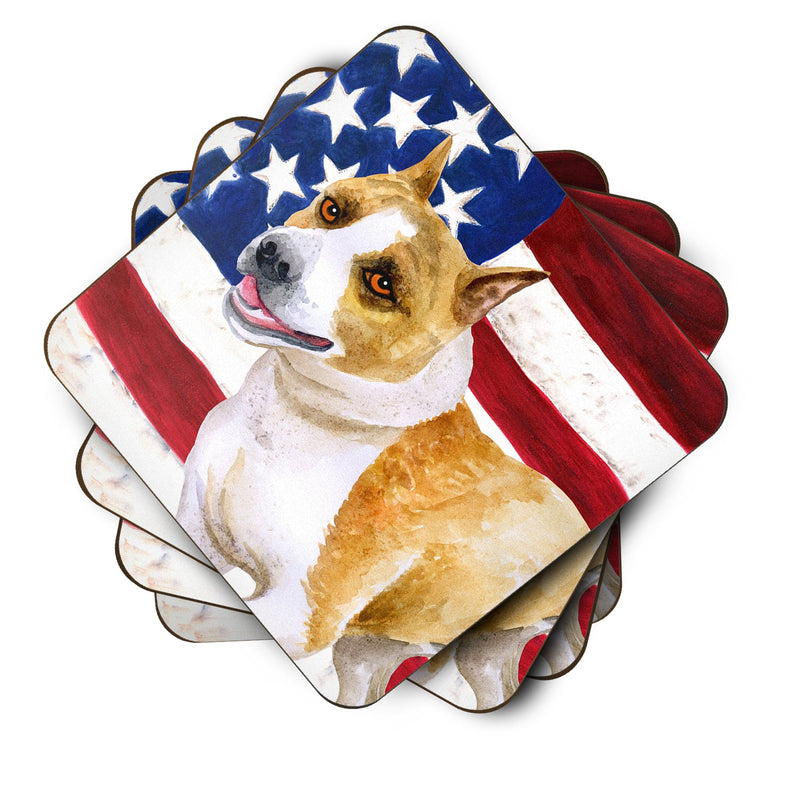 American Staffordshire Patriotic Foam Coaster  BB9644FC