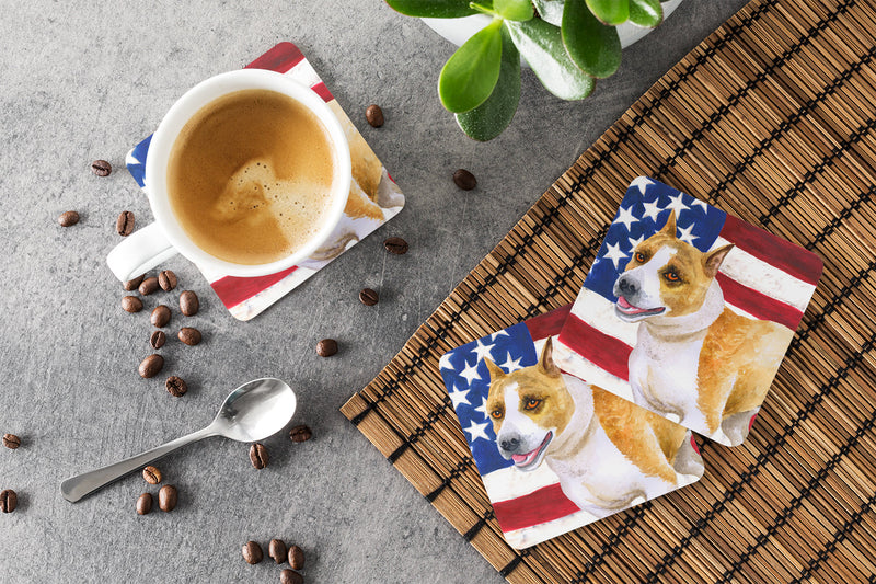 American Staffordshire Patriotic Foam Coaster  BB9644FC