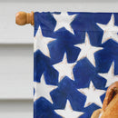 Fox Terrier Patriotic House Flag 28x40 Porch Sleeve Pole Decorative Outside Yard Banner Artwork Wall Hanging, Polyester