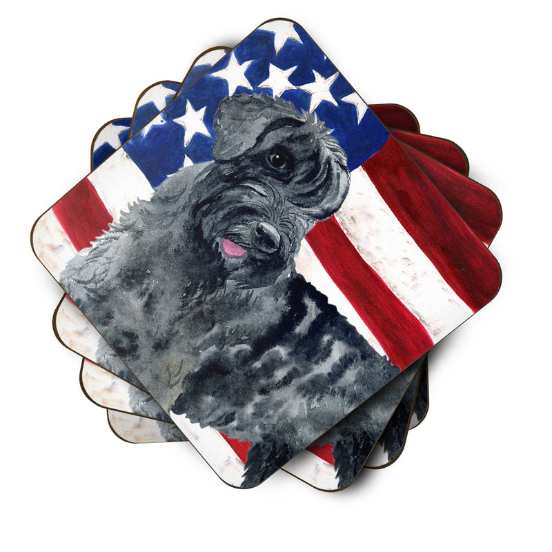 Giant Schnauzer Patriotic Foam Coaster Set of 4 BB9660FC