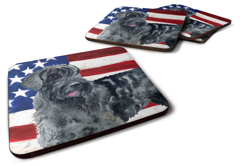 Giant Schnauzer Patriotic Foam Coaster Set of 4 BB9660FC