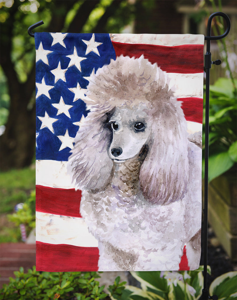 Poodle Patriotic Flag Garden Size BB9665GF