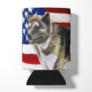 American Akita Patriotic Can or Bottle Hugger BB9669CC