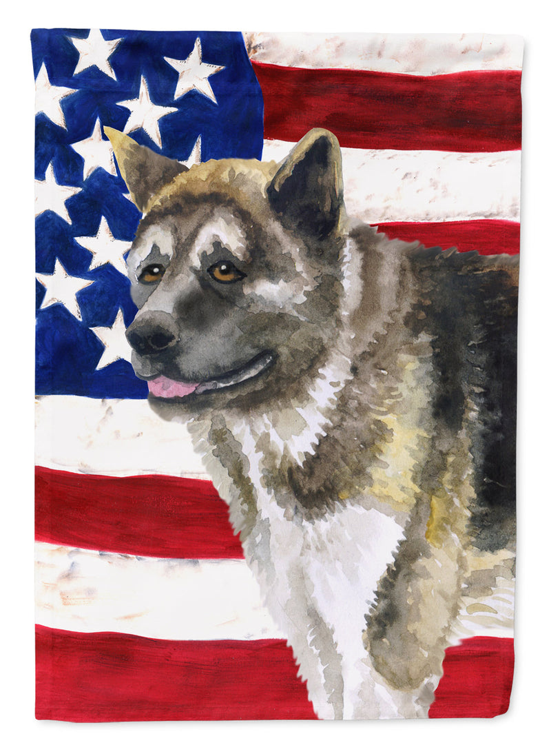 American Akita Patriotic Flag Canvas House Size BB9669CHF