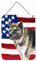 American Akita Patriotic Wall or Door Hanging Prints BB9669DS1216