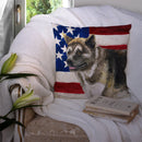 American Akita Patriotic Throw Pillow - 14x14 Decorative Pillow – Art for Your Home & Patio BB9669PW1414