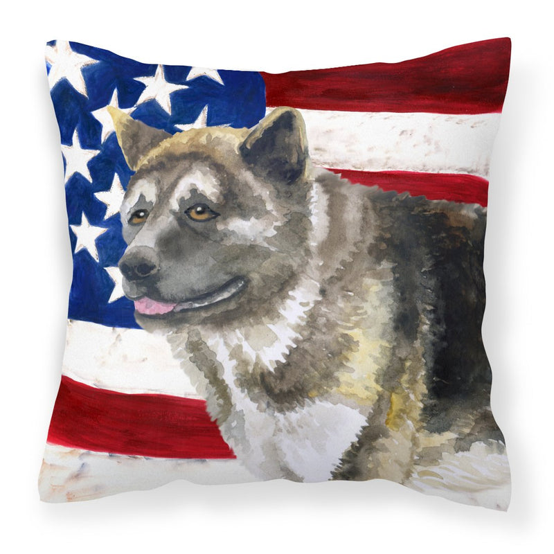 American Akita Patriotic Fabric Decorative Pillow BB9669PW1818