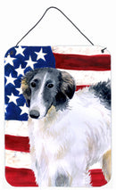 Borzoi Patriotic Wall or Door Hanging Prints BB9672DS1216