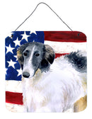 Borzoi Patriotic Wall or Door Hanging Prints BB9672DS66
