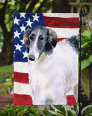 Borzoi Patriotic Garden Flag - Outdoor Decorative Yard Flag BB9672GF