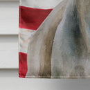 Weimaraner Patriotic House Flag 28x40 Porch Sleeve Pole Decorative Outside Yard Banner Artwork Wall Hanging, Polyester