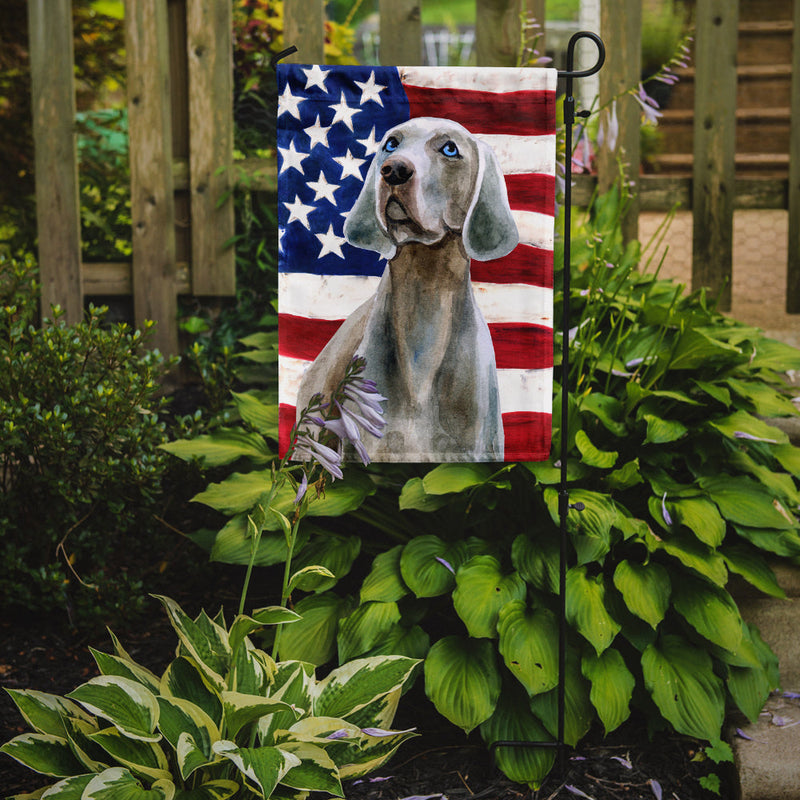 Weimaraner Patriotic Flag Garden Size BB9674GF